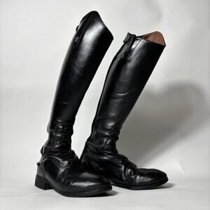 Donatello III black tall riding boots 39-SR